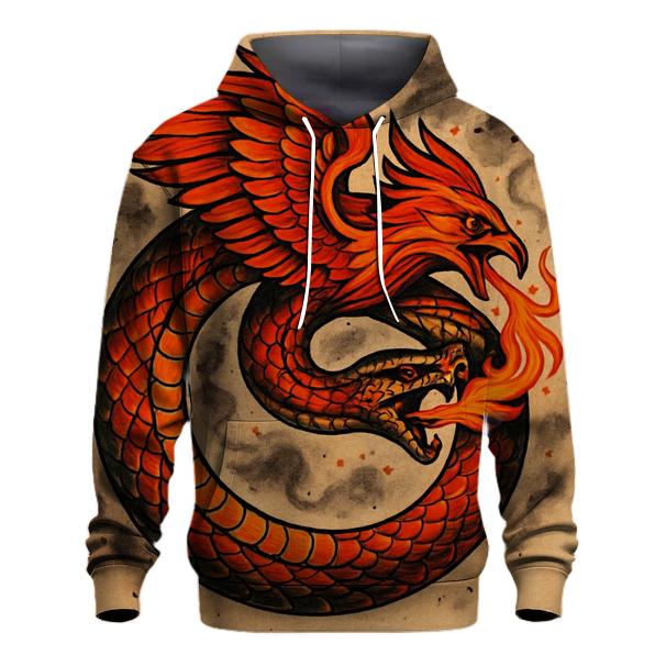 Phoenix Winged Ouroboros hoodie designs