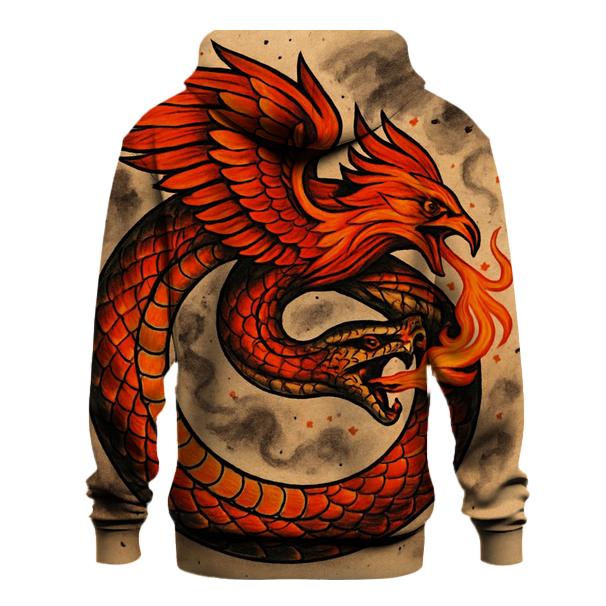 Phoenix Winged Ouroboros hoodie designs