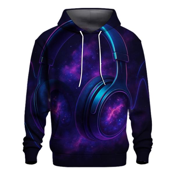 Holographic Headphone Nebula zip-up hoodies