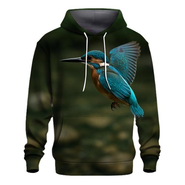 Kingfisher Hovering Above Stream hoodie trends