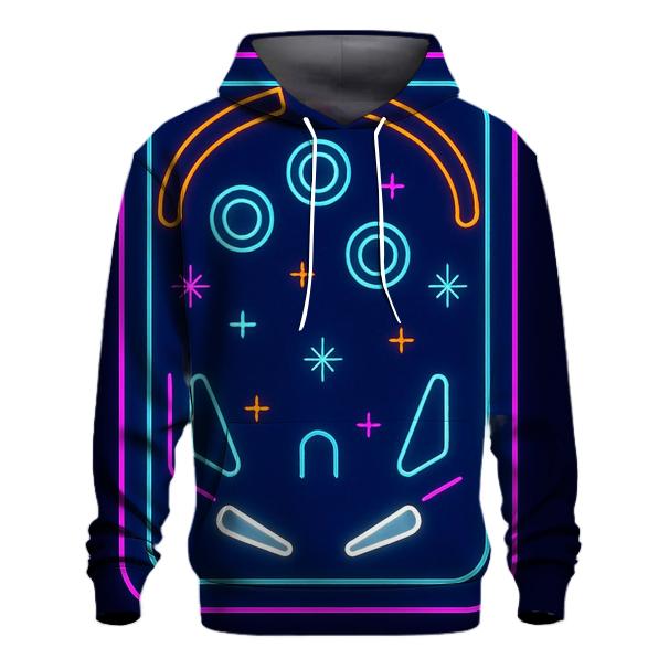 Arcade Neon Pinball Field pullover hoodies