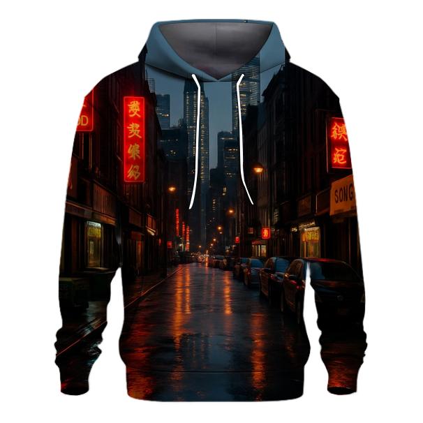 Chinatown Street Framing The Financial District premium hoodies