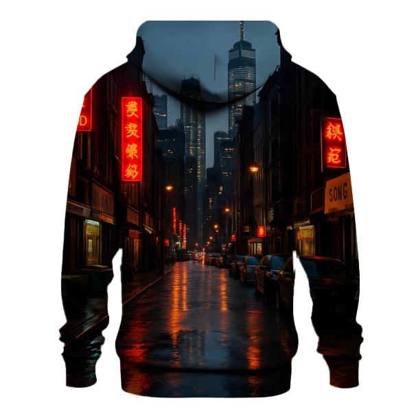 Chinatown Street Framing The Financial District premium hoodies