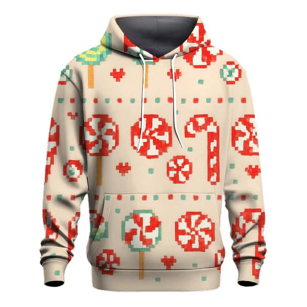 Candy Cane Carousel Bands Design premium hoodies