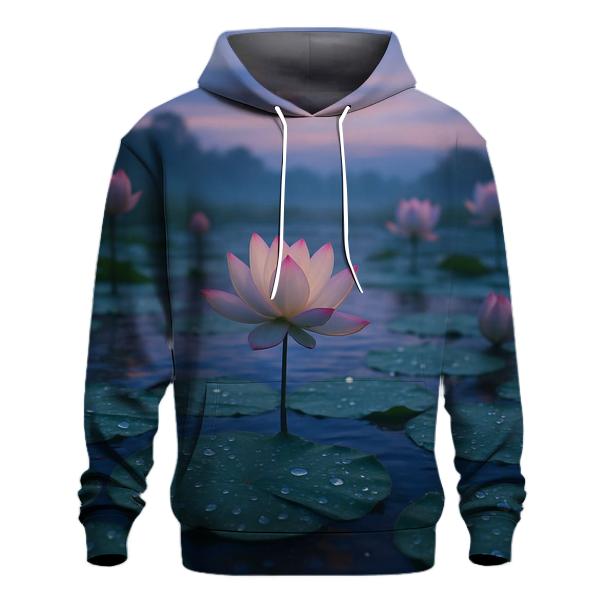 Monsoon Lotus Pond At Dusk custom hoodies