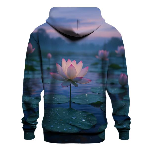 Monsoon Lotus Pond At Dusk custom hoodies