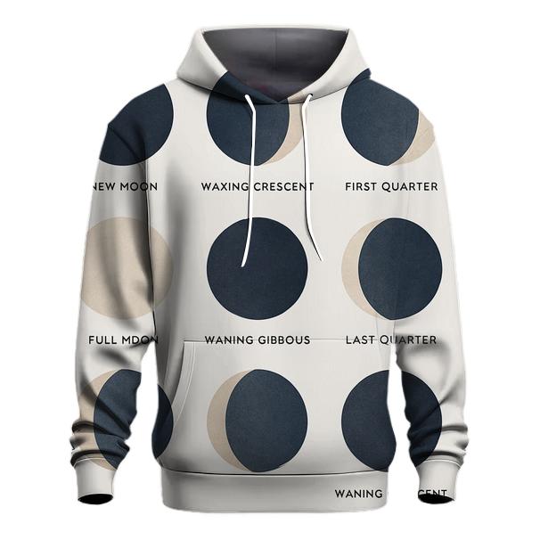 Lunar Phase Minimal Calendar hoodies fashion