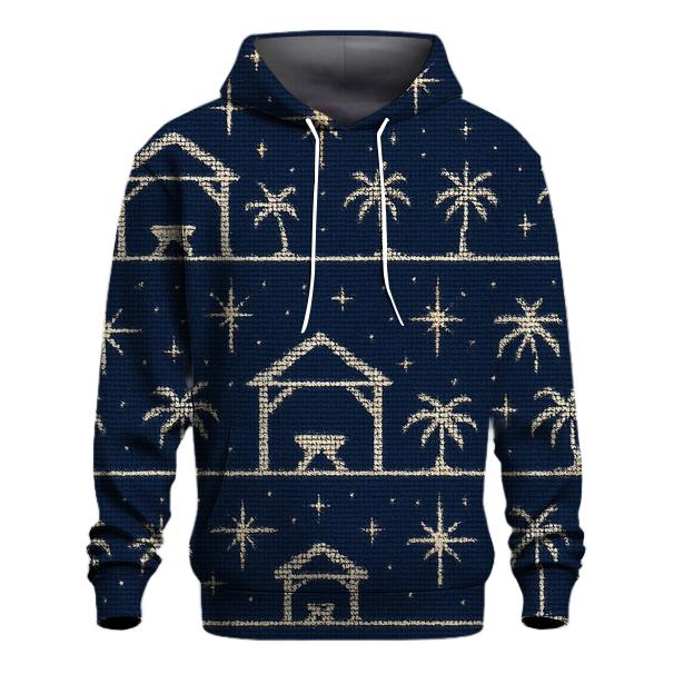 Midnight Nativity Star Scatter Design hoodie designs