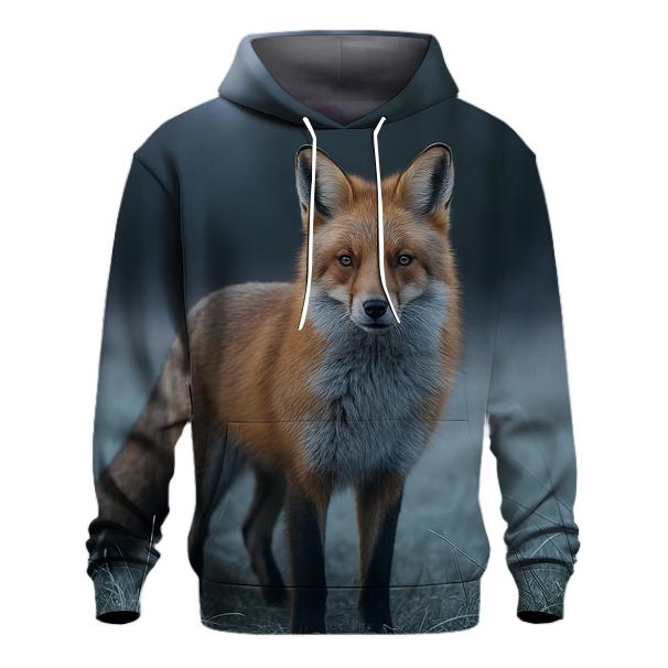 Red Fox In Frosted Meadow hoodie designs