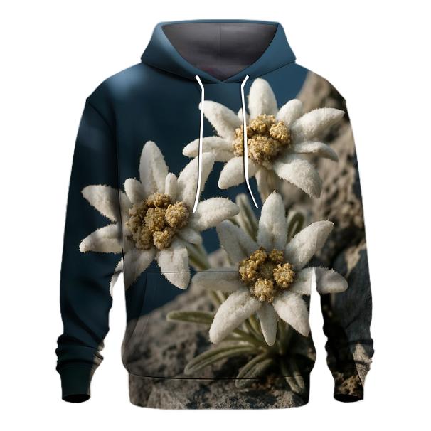 Alpine Edelweiss On Rocky Ledge custom hoodies
