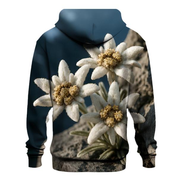 Alpine Edelweiss On Rocky Ledge custom hoodies