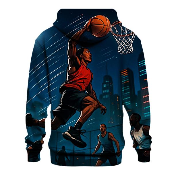 Urban Rooftop Basketball Night Game lightweight hoodies