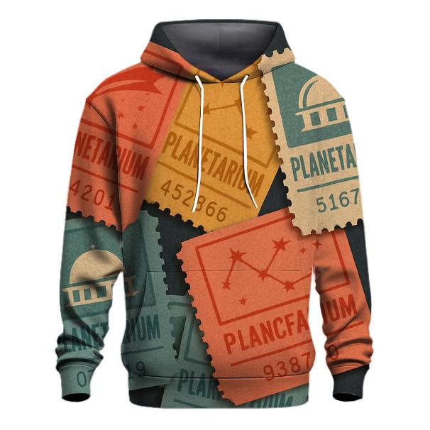 Retro Planetarium Ticket Stub Art custom hoodies