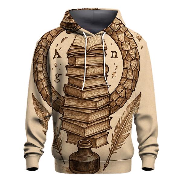 Library Of Cycles Ouroboros printed hoodies
