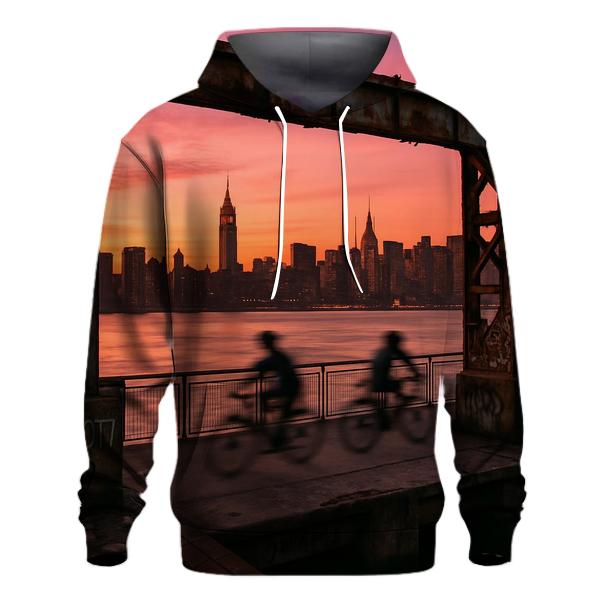 Sunset From Williamsburg Industrial Pier pullover hoodies