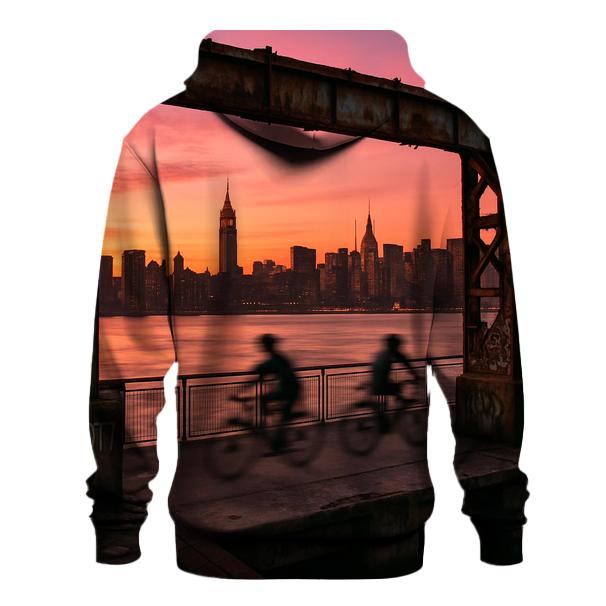 Sunset From Williamsburg Industrial Pier pullover hoodies
