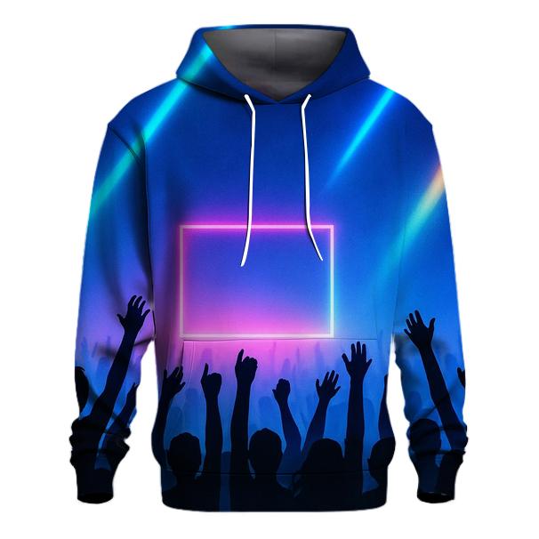 Neon Stage Silhouette Crowd custom hoodies