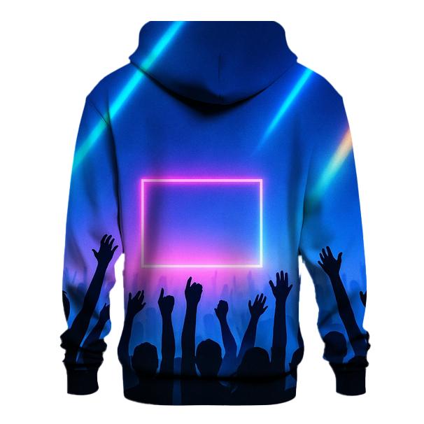 Neon Stage Silhouette Crowd custom hoodies