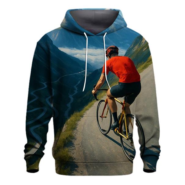 Mountain Cyclist Above The Clouds zip-up hoodies