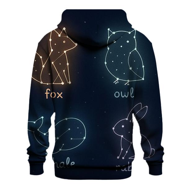 Constellation Storybook Animals heavyweight hoodies