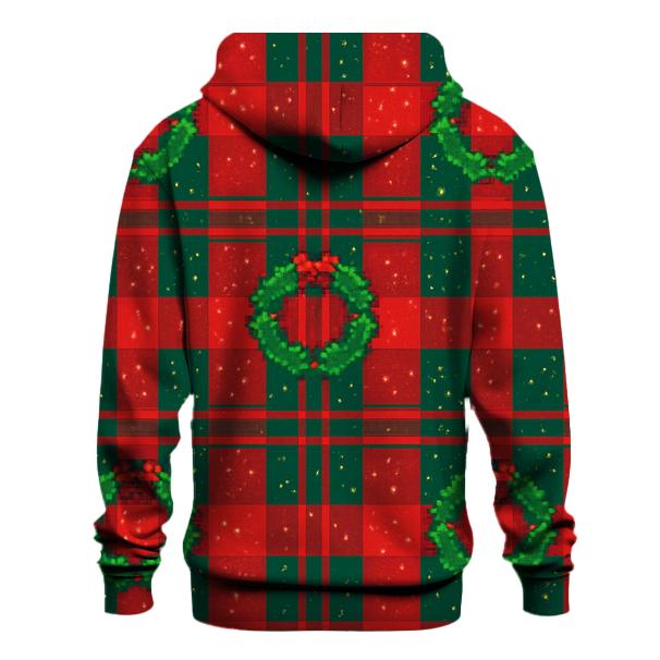 Holly Crown Confetti Plaid Design graphic hoodies