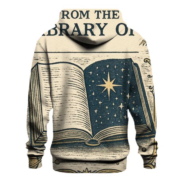 Celestial Library Bookplate Design zip-up hoodies