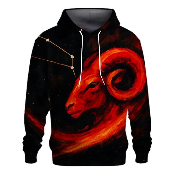 Galactic Aries Fire Trail Constellation hoodie designs