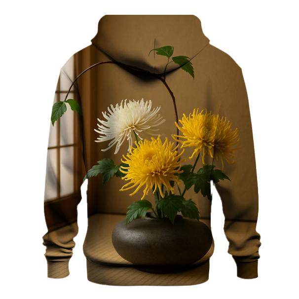 Ikebana Inspired Chrysanthemums In Tatami Room pullover hoodies