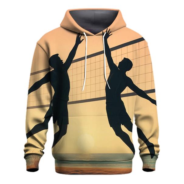 Beach Volleyball Sunrise Leap zip-up hoodies