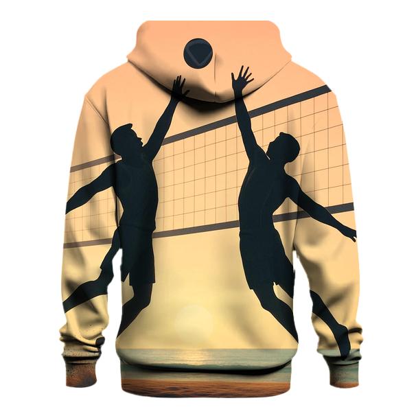 Beach Volleyball Sunrise Leap zip-up hoodies