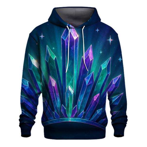 Aurora Crown Crystal Burst embroidered hoodies