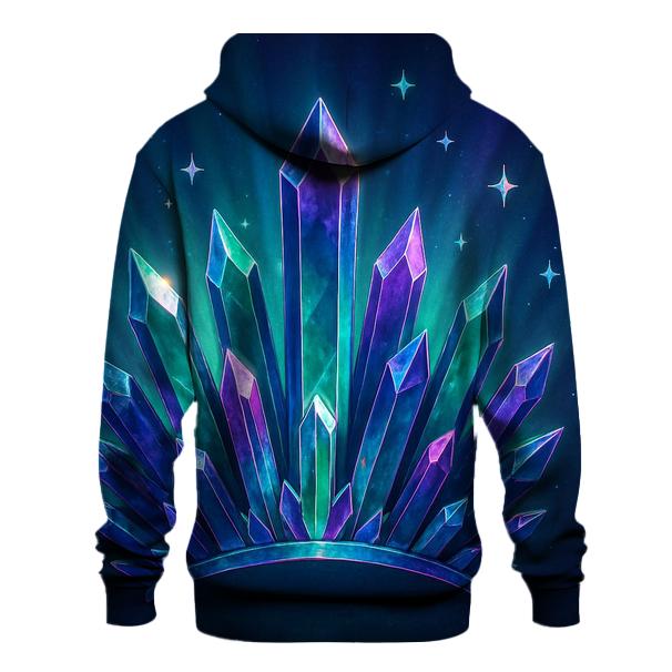 Aurora Crown Crystal Burst embroidered hoodies