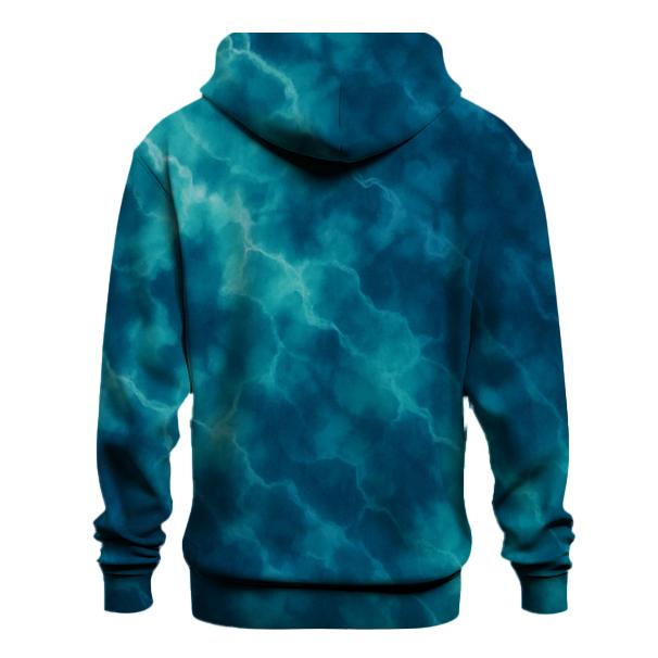 Diagonal Lagoon Crumple zip-up hoodies