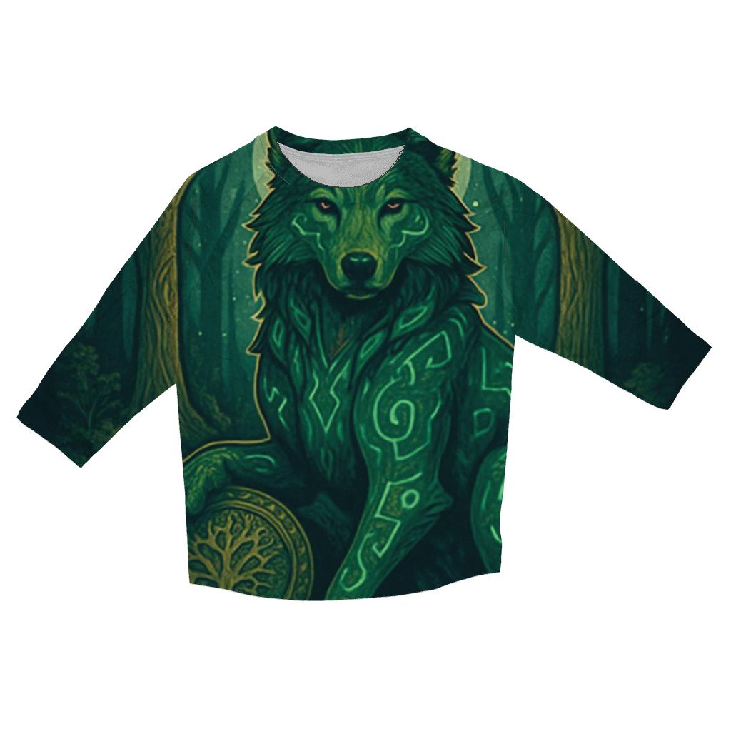 Runes Of The Forest Sentinel trendy 3/4 sleeve tops