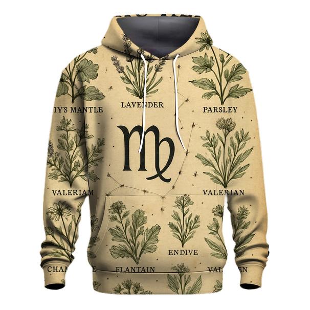 Virgo Celestial Herbarium Chart pullover hoodies