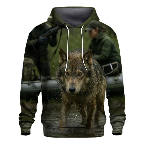 River Crossing Wolf Research Capture hoodies fashion
