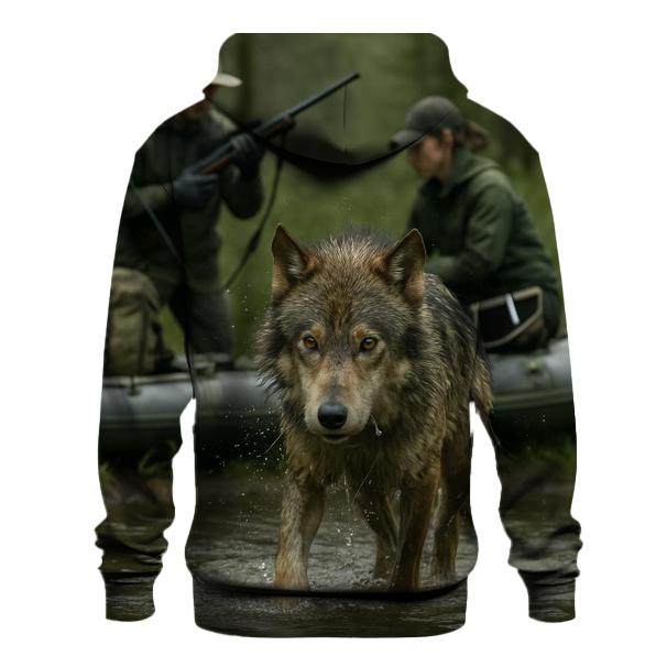 River Crossing Wolf Research Capture hoodies fashion