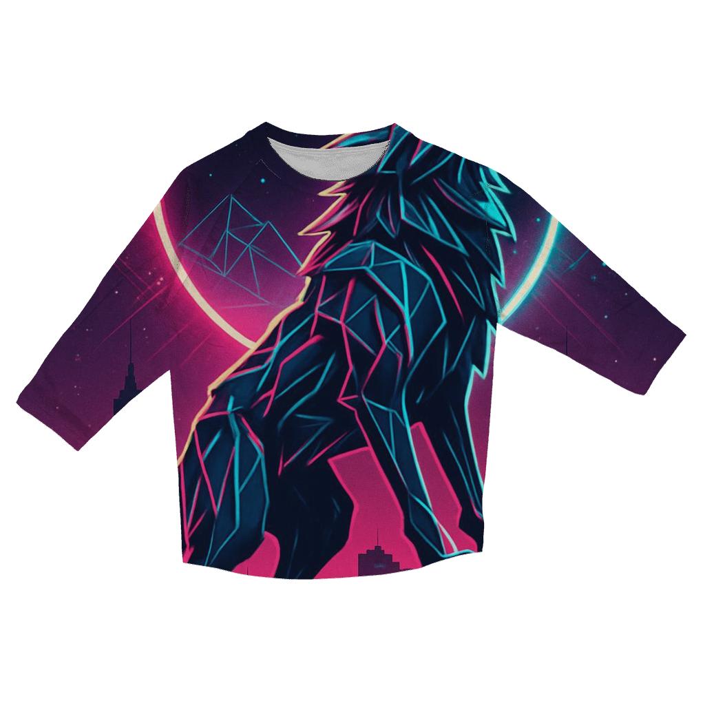 Neon Eclipse Howler personalized 3/4 sleeve tees
