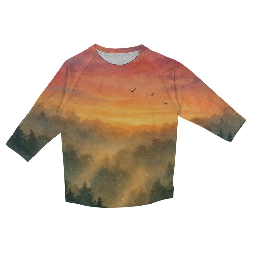 Forest Canopy Ember Sky trendy 3/4 sleeve tops