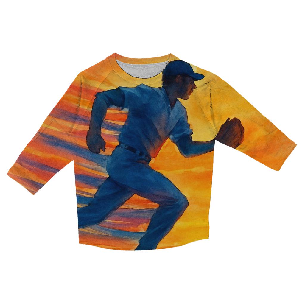 Sunset Outfield Chase personalized 3/4 sleeve tees