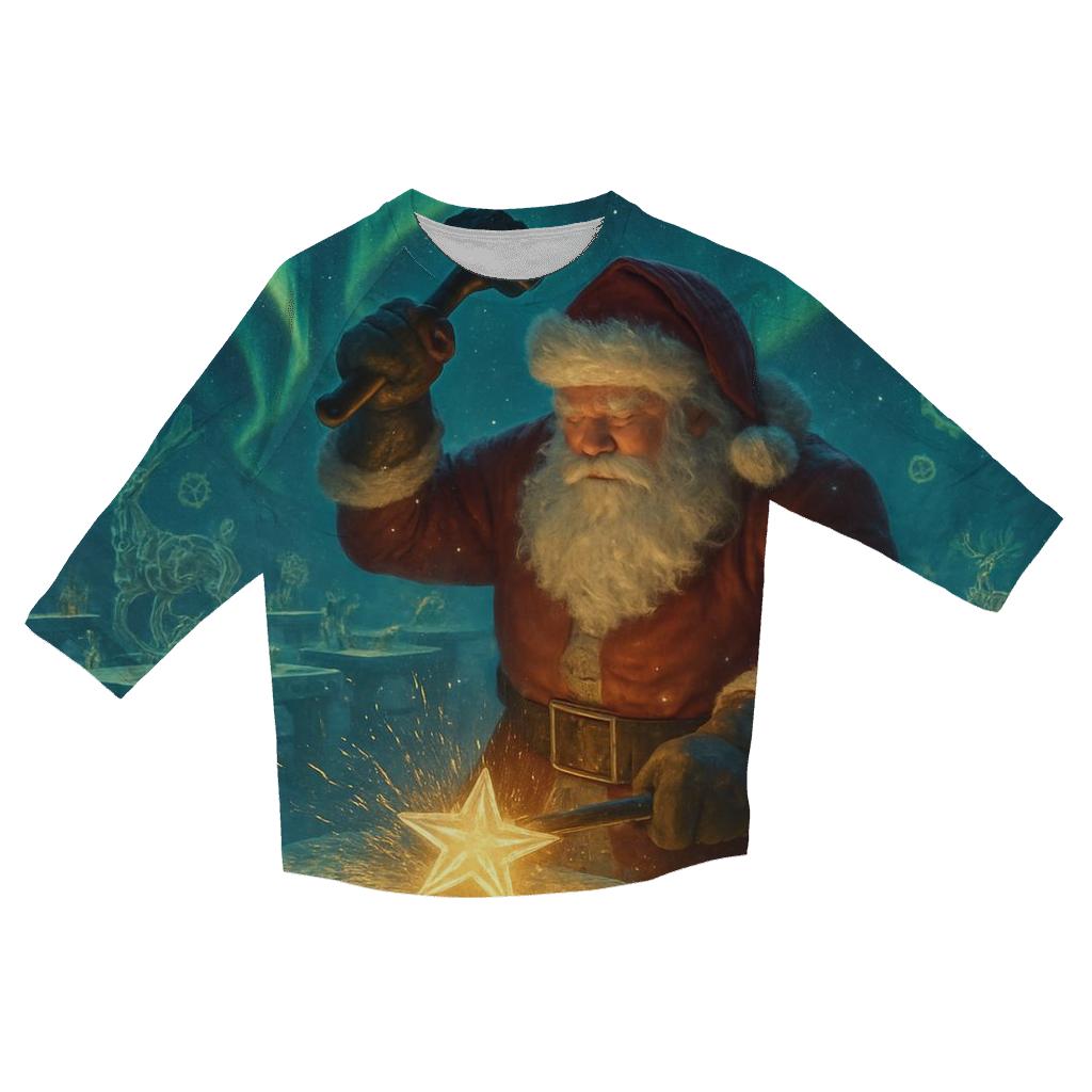 Aurora Forge Santa Workshop personalized 3/4 sleeve tees