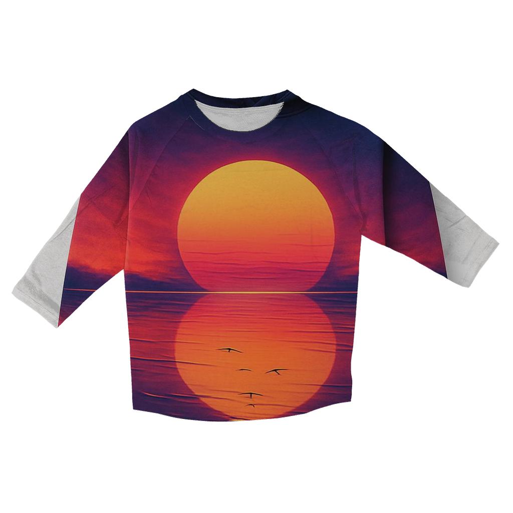 Tidal Mirror Twilight designer 3/4 sleeve blouses