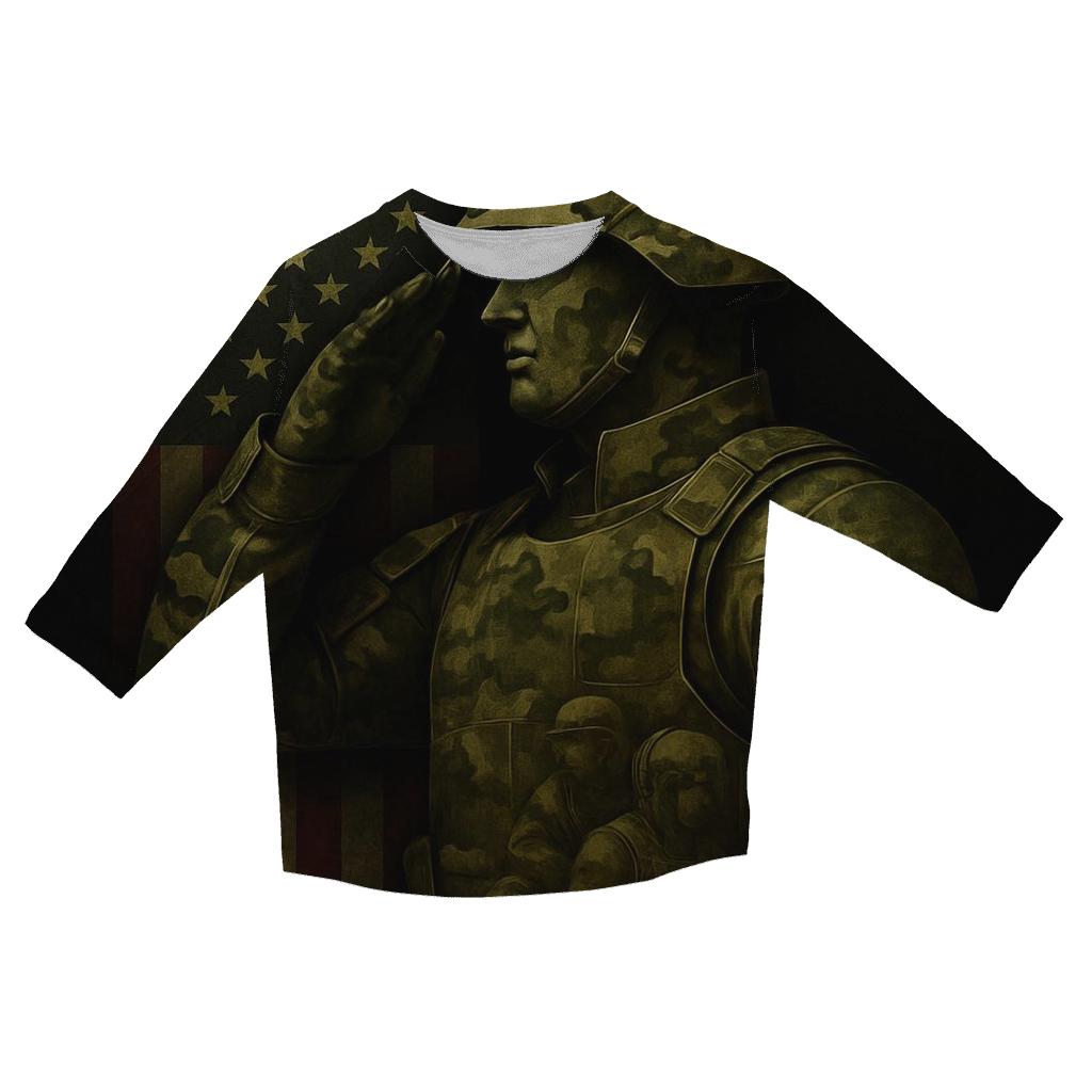 Camouflage Of Courage casual three quarter sleeve shirts
