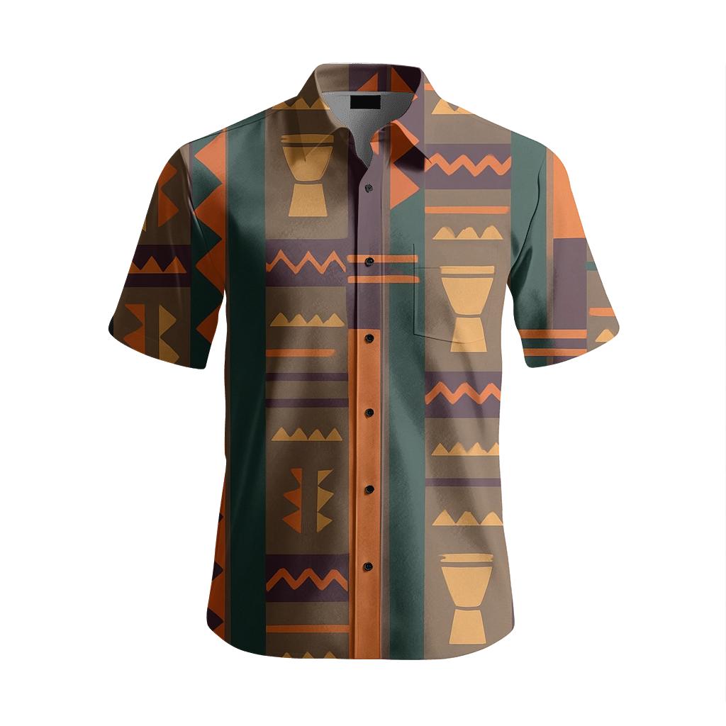 Yoruba Talking Drum Kente Strata fashion embroidery shirts