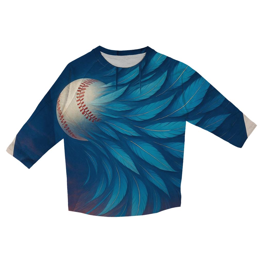 Twilight Feather Fastbreak Blue Jays designer 3/4 sleeve blouses