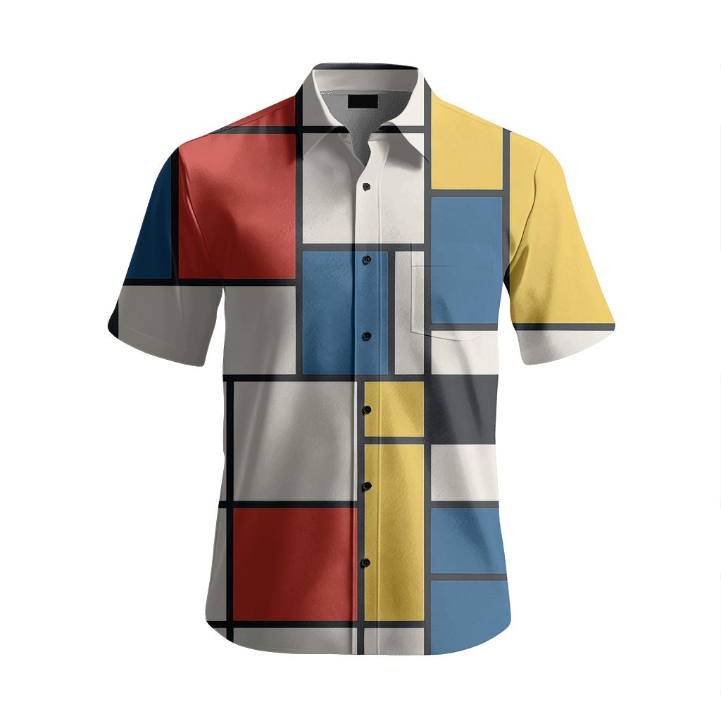 De Stijl Modular City Blocks personalized embroidery shirts