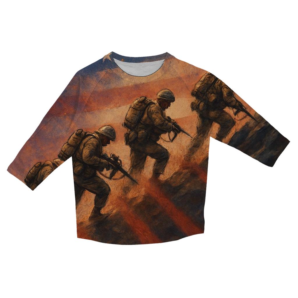 Freedom Carried On Their Shoulders personalized 3/4 sleeve tees