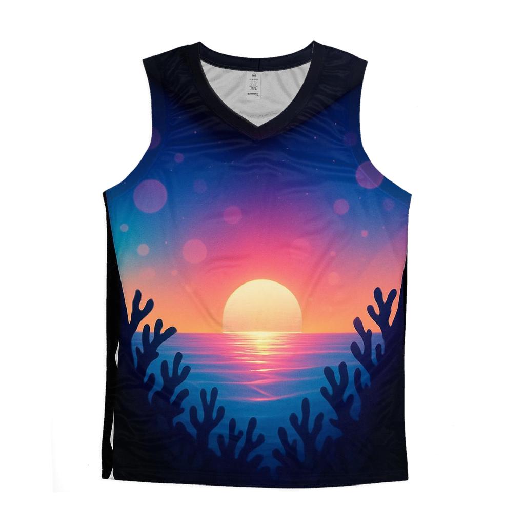 Neon Reef Horizon Glow stylish racerback tanks