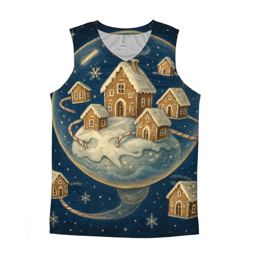 Gingerbread Galaxy Snowglobe stylish racerback tanks