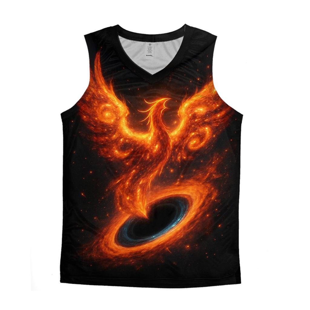 Phoenix Galaxy Reborn From A Black Hole cotton sleeveless tops